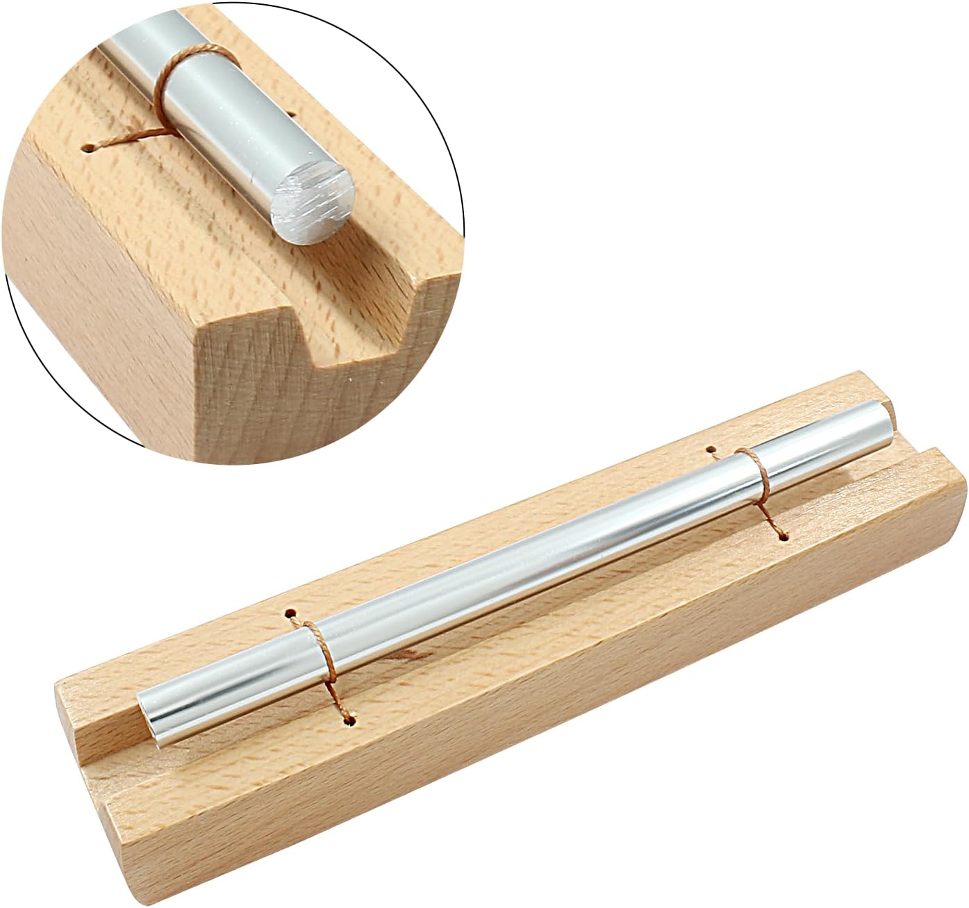 Luomorgo 1 Set Meditation Chimes, Seven Tone Hand Chimes Instrument Mindfulness Chime, Classroom Chime Bell for Teacher with Mallet, Mindfulness Tools for Yoga, Healing
