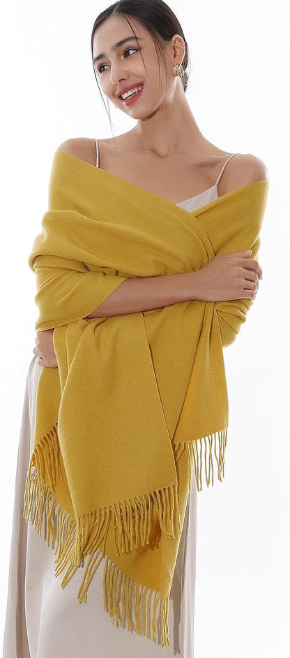 RIIQIICHY Winter Scarfs for Women Pashmina Shawls Wraps for Evening Dresses Large Warm Soft Scarves