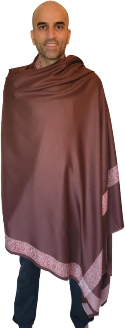 Soft Premium Wool Blend Meditation Shawl - Large Unisex Prayer Wrap, Oversize Scarf & Versatile Blanket