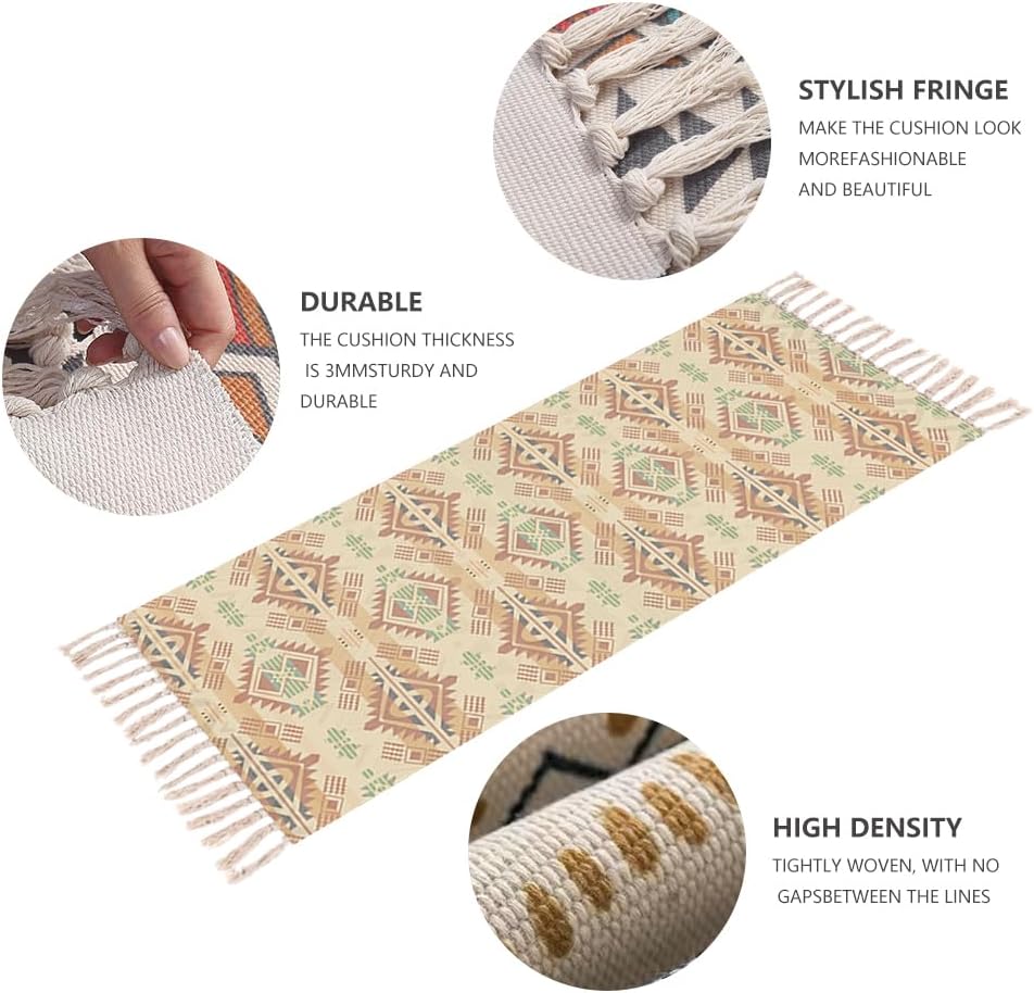 nuveti Cotton Yoga Mat - Absorbent, Grippy Tight Weave, Ashtanga & Hot Yoga Rug, Helps with Slippery Hands & Feet