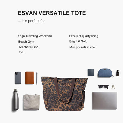 ESVAN Yoga Mat Bag Yoga Tote Carrier Shoulder Bag Carryall Tote for Office,Yoga,Pilates,Travel,Beach and Gym