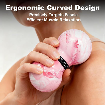 FITZELAR Double Lacrosse Massage Ball for Myofascial Release, Quality Certification, Massage Deep Tissue for Waist Back Feet, Trigger Point Therapy, Muscle Knots, Peanut Massage Ball for Muscle Pain