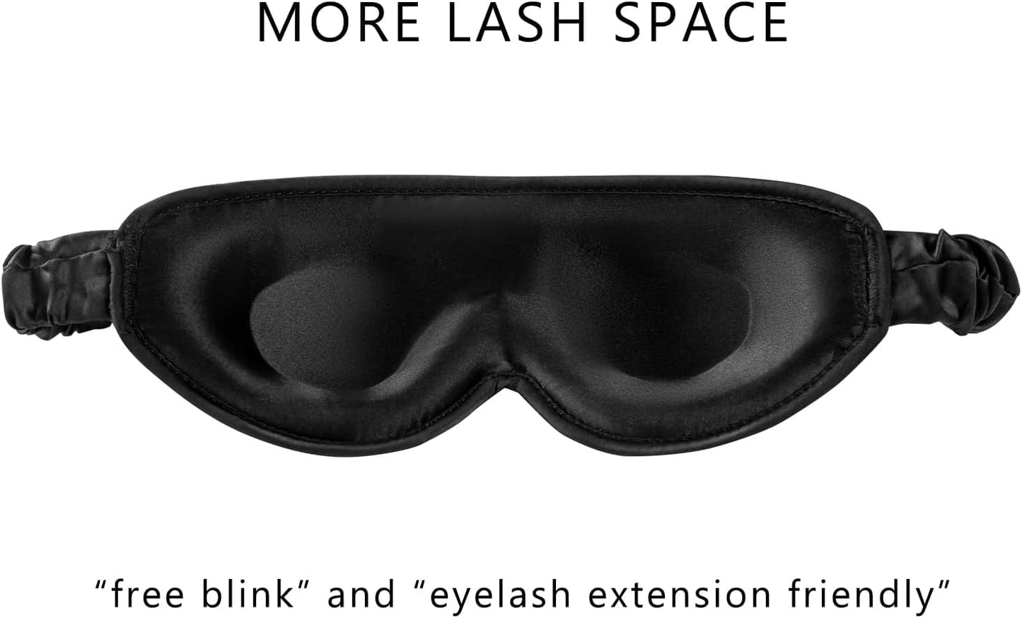 Alaska Bear Sleep Mask Silk Eye Cover with Shaped Padding for Pressure-Free Sleeping, Foam Insert, Upgrade Contour Over Conventional Flat Satin Eye Masks, Machine Washable