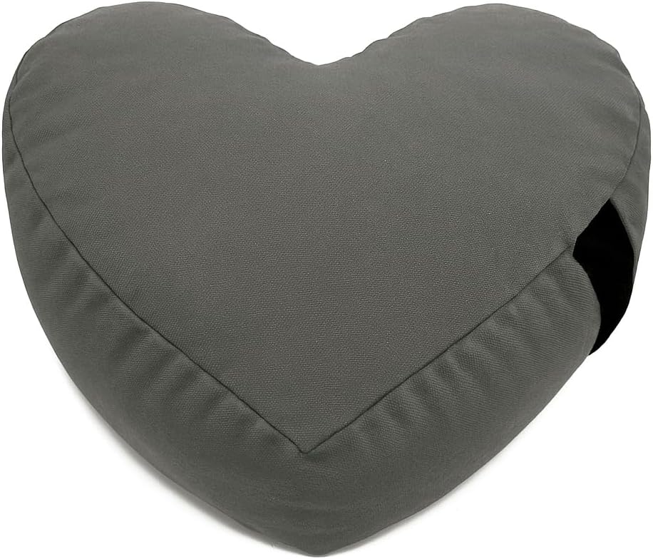 Bean Products Zafu Meditation Pillows for Sitting on Floor, Yoga Cushion, Cotton/Buckwheat Fill Yoga Pillow, Zafu Meditation Cushion, Zen Kneeling Prayer Pad- Made in USA - 14" Round - Saffron