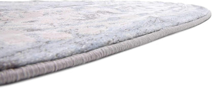 Unique Loom New Classical Collection Area Rug - Olwen (4'Round, Purple/ Gray)