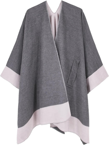 Moss Rose Women's Shawl Wrap Poncho Ruana Cape Open Front Cardigan Shawls for Spring Fall Winter