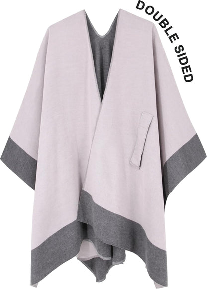 Moss Rose Women's Shawl Wrap Poncho Ruana Cape Open Front Cardigan Shawls for Spring Fall Winter