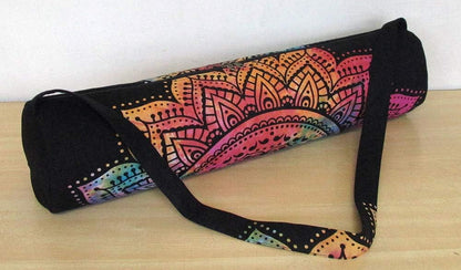 INDIAN CRAFT CASTLE ICC Yoga Mat Bag Carrier Full-Zip Exercise Yoga Mat Carry Bag for Women Men with Multi-Functional Storage Pockets and Adjustable Shoulder Strap 26X6 Inches
