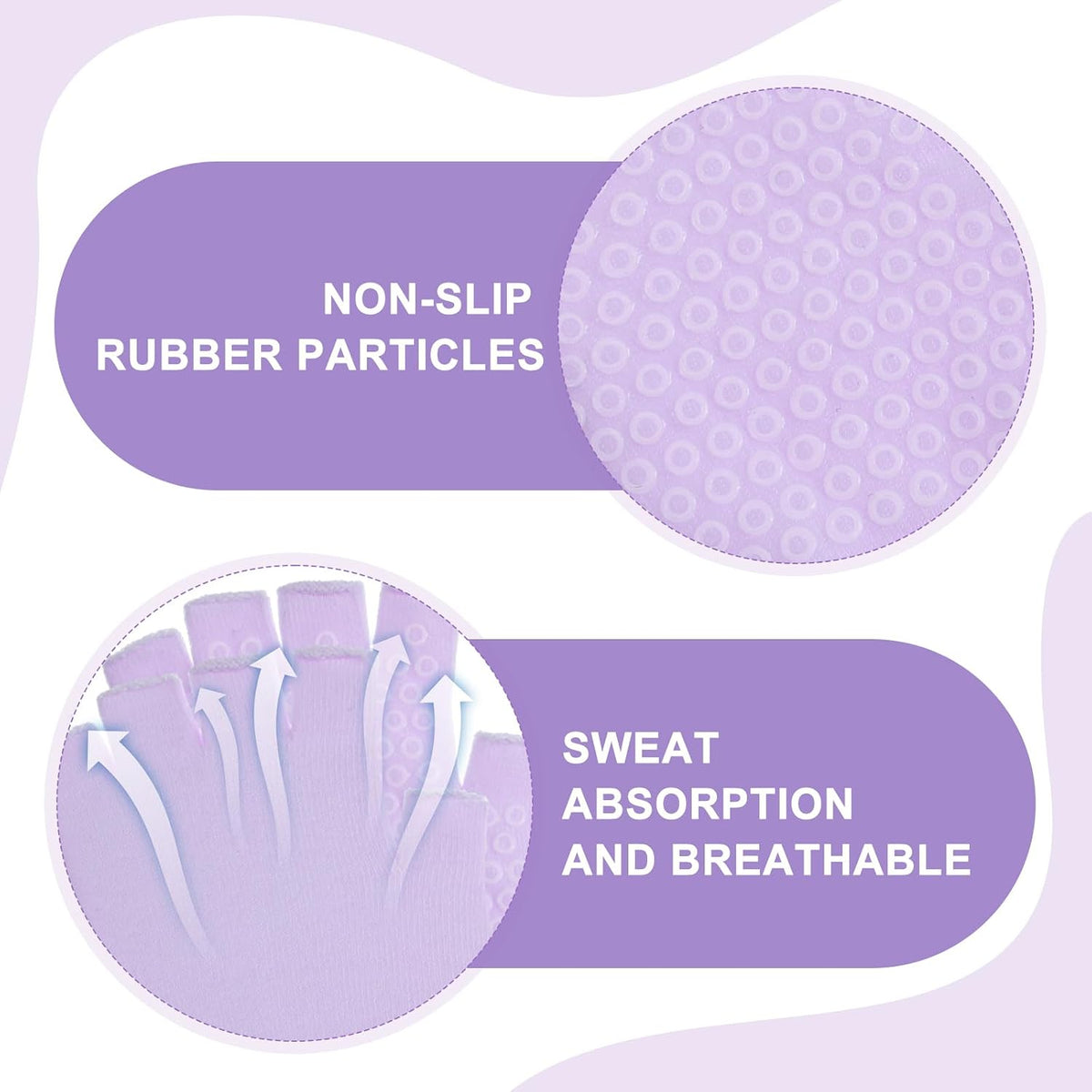 4 Pairs Fingerless Yoga Gloves with Grips for Women Silicone Dots Pilates Exercise Gloves Cotton Mittens Protection Equipments