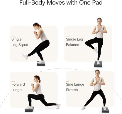 StrongTek 2-in-1 Non-Slip Balance Pad - High-Density Foam Cushion, Supportive Exercise Mat & Knee Pad for Core Training, Yoga, Pilates, Physical Therapy, Stability Training, Stretching, and Rehab