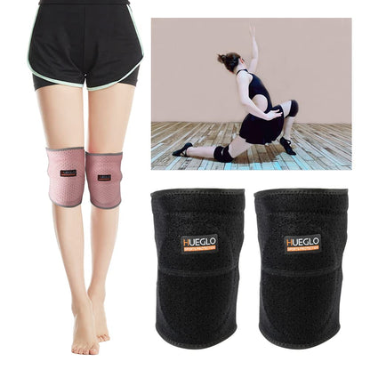HUEGLO Protective Knee Pads for Dancers,Volleyball Knee Pad for Girls,Soft Sponge Knee Pads for Avoid Floor Burns & Bruising,1Pair,Black,Medium