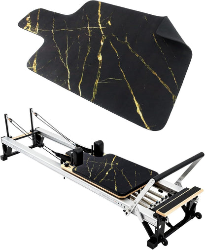 Non Slip Pilates Reformer Mat, Soft Fleece Surface Pilates Towel Mat, Pilates Mat with Multiple Equipment, Lightweight and Foldable, Wicking and Quick Drying for Yoga, Fitness