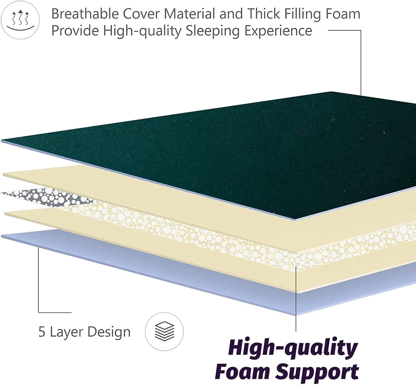 MAXYOYO Bohemian Retro Mattress Boho Floral Japanese Futon Mattress Tatami Floor Mat Foldable Portable Camping, Sleeping Pad, Lounger Couch Bed Full Size