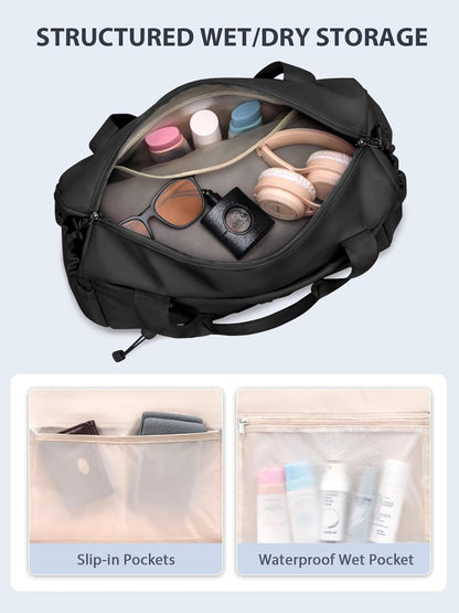 Small Gym Bag for Women with Yoga Mat Holder and Wet Compartment, Mini Gym Duffle Bag Yoga Bag with Water Bottle Pocket for Workout Travel, Green