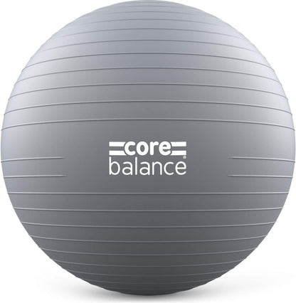 Core Balance Exercise Ball, Stability Ball for Yoga, Pilates and Fitness, Gym Ball for Home Gym and Office Chair, Training, Physical Therapy, Anti Burst, Pump Included, 55cm 65cm 75cm 85cm