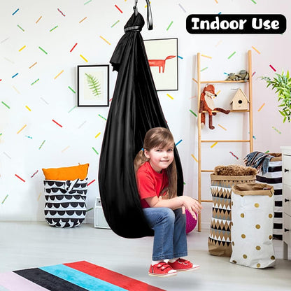Aokitec Therapy Swing for Kids with Special Needs (Hardware Included) Snuggle Swing Cuddle Hammock Indoor Adjustable Aerial Yoga for Children with Autism, ADHD, Asperger, Sensory Integration