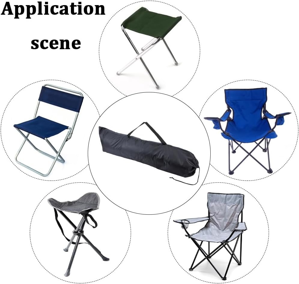 GORGECRAFT Black Protective Carrying Chair Bag 57.1x13.7 inch Big Polyester Camp Chair Replacement Bag with Drawstring Shoulder Strap for Foldable Hammock Yoga Mat Umbrella Tent Rectangle