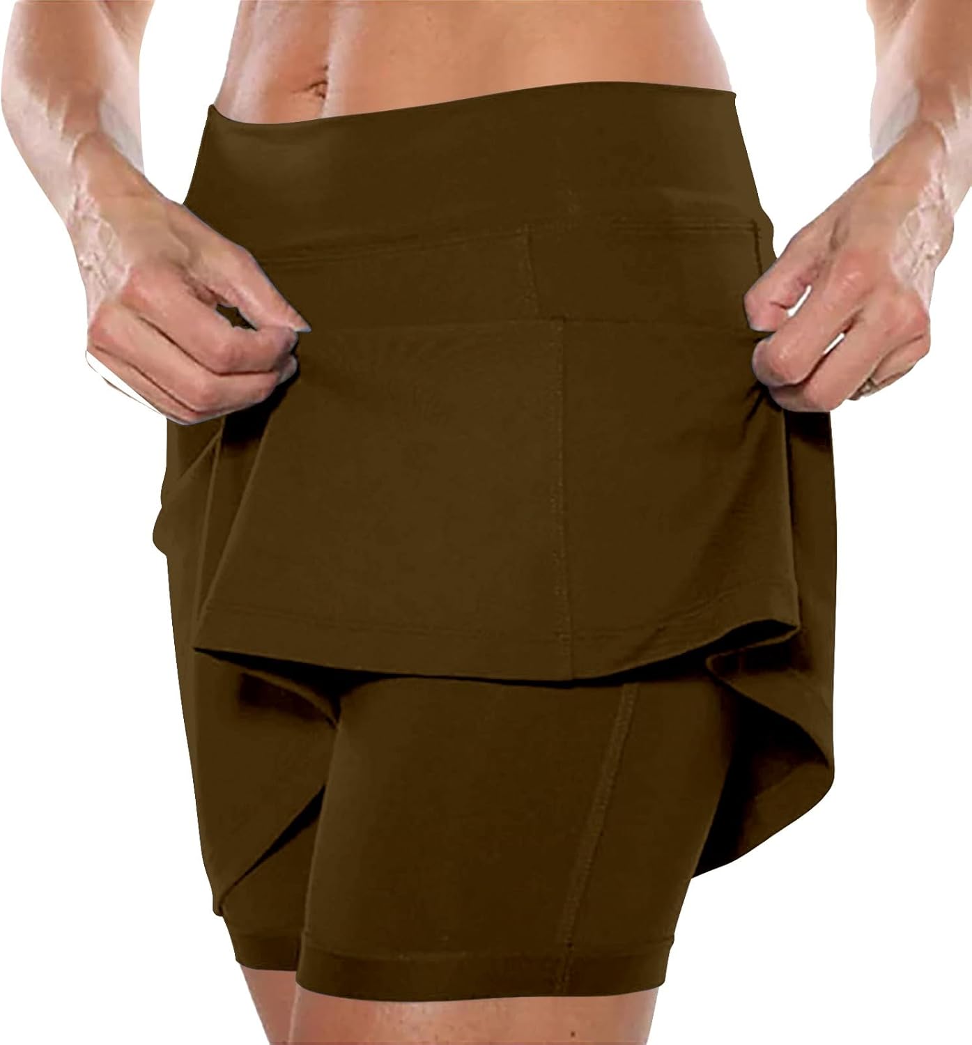 SHAOBGE Athletic Yoga Culottes for Women Solid Color Elastic Shorts Summer Lightweight High Waist Skinny Joggers Skirt 2024