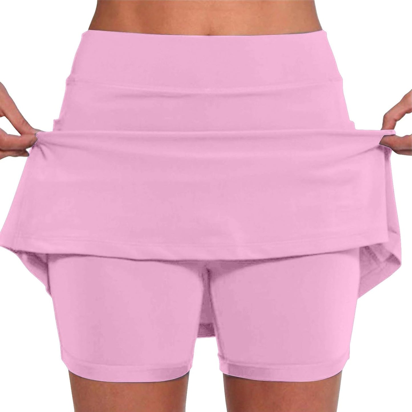 SHAOBGE Athletic Yoga Culottes for Women Solid Color Elastic Shorts Summer Lightweight High Waist Skinny Joggers Skirt 2024