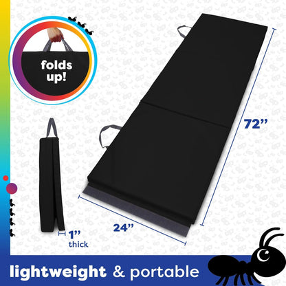 Antsy Pants Tumbling Mat for Kids – Gymnastics Mat, Easy to Clean, Sturdy, Foldable Tumbling Mats, Padded, Lightweight, Portable, Gymnastics Equipment for Active Play