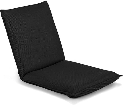 BestComfort Folding Floor Chair 6-Position Adjustable Meditation Chair Video Gaming Chair with Back Support for Reading TV Watching, Portable Floor Seat Lounge Sofa Chair for Kids Teens Adult, Coffee