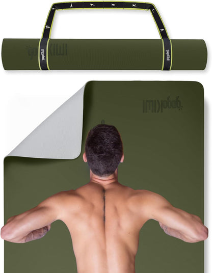 Gogokiwi Extra Wide Yoga Mat for Men Women (72"L x 36"W) Non Slip Fitness & Exercise Mat with Alignment Marks for Yoga, Pilates, Floor Workouts