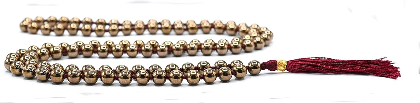 Amazing Gemstone 108 Beads Handmade Mala (Knotted, Rudraksha) - Colors A