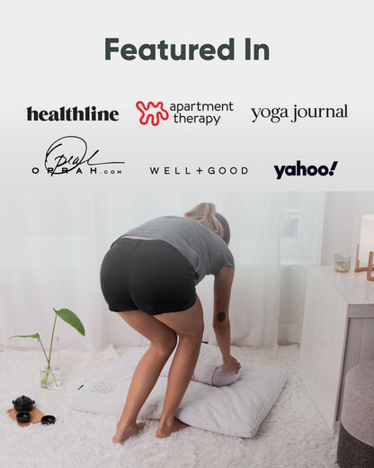 Mindful & Modern Zabuton Meditation Mat - Cotton Filled Yoga and Meditation Pad - Zabuton Meditation Cushion for Kneeling and Sitting Support - Large Rectangular Sitting Floor Pillow for Bench or Zafu