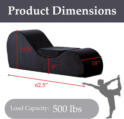 Yoga Chair, Yoga Chaise Lounge Chair Indoor, Yoga Chairs for Adults Exercise, Stretching, Relaxation, Ergonomic Design, Tantra Chair for Bedroom Living Room