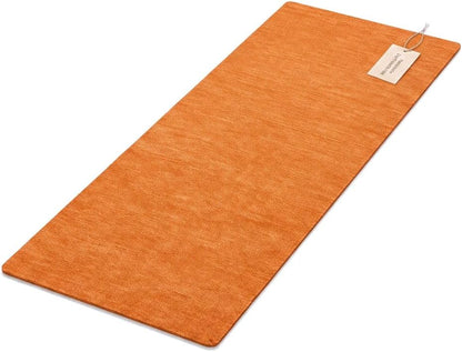LFH Home Handmade Cotton Yoga Mat Cotton Rug picnic mat For Exercise, Workout, Fitness - Perfect Heavy Quality Eco Friendly Natural Cotton Woven Reversible Yoga Mats for Men & Women - 72x26 Inch.