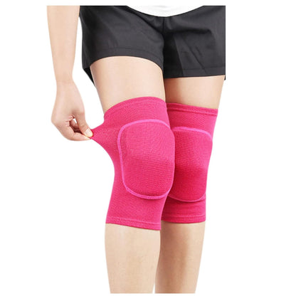 Men Women Protective Knee Pads, Anti-Slip Padded Sponge Knee Brace Knee Support for Football Volleyball Dance Skating Basketball Sports (Medium,Nude)
