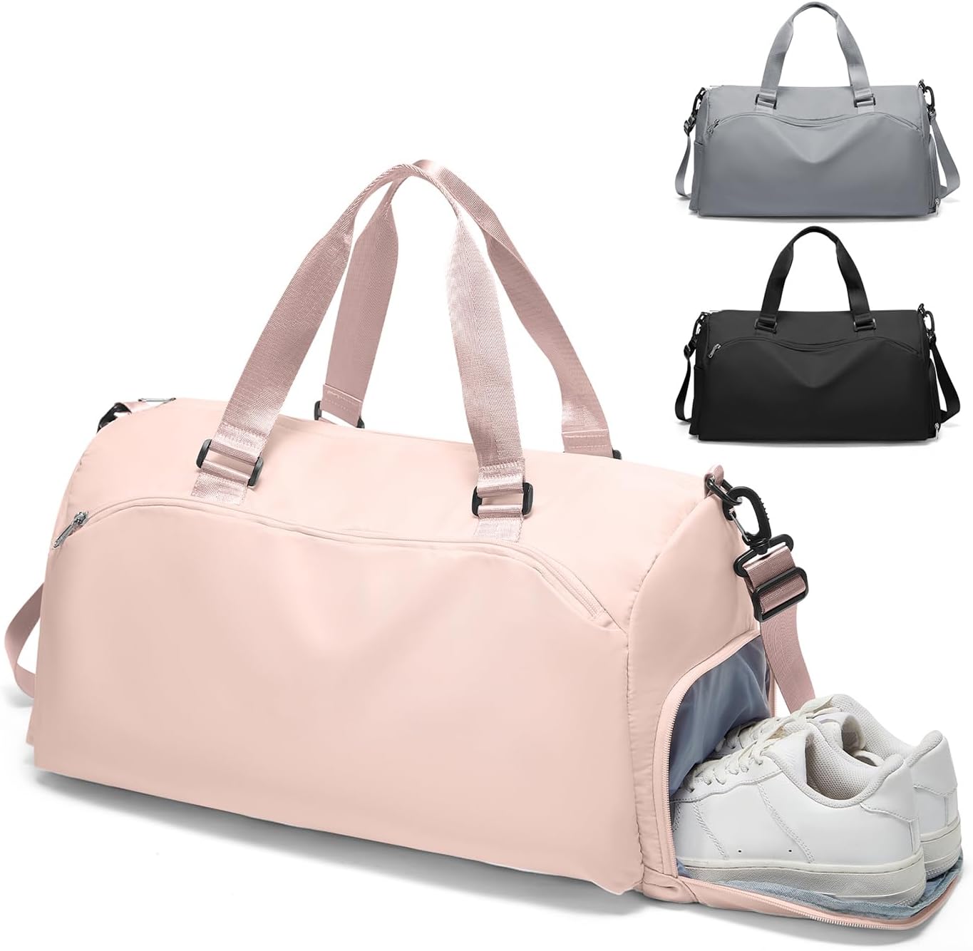 Gym Bag Womens Mens with Shoes Compartment and Wet Pocket Travel Duffel Bag for Women for Plane Sport Gym Tote Bags Swimming Yoga Waterproof Weekend Overnight Carry on Bag Hospital Holdalls - Colors B