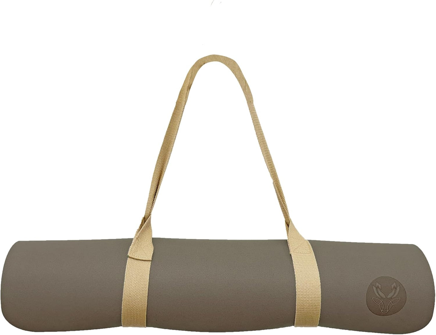 Premium PU Yoga Mat, 4.5mm Non Slip Natural Rubber Exercise Mat with Strap for Yoga, Pilates, Stretching & Fitness