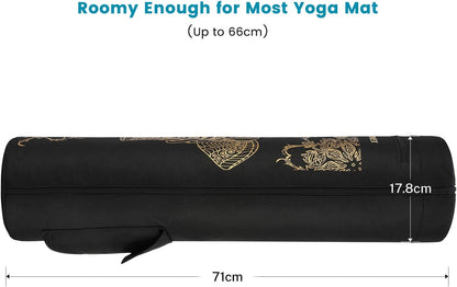 Gonex Yoga Mat Bag, Yoga Mat Carrier Full-Zip Exercise Yoga Mat Carry Bag for Women Men with 2 Multi-Functional Storage Cargo Pockets Extra Wide Adjustable Shoulder Strap