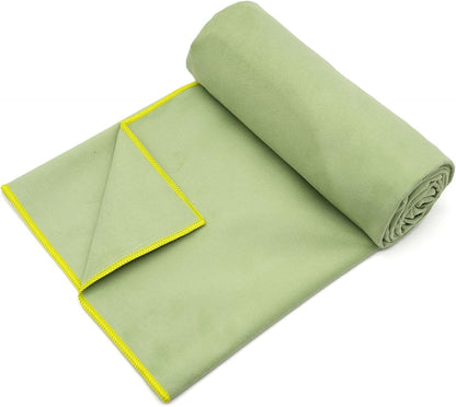 Eunzel Hot Yoga Towel Non Slip Yoga Mat Towel Non-Slip Sweat Absorbent Towel for Hot Yoga, Pilates and Workout 72" x 26.5", Blue