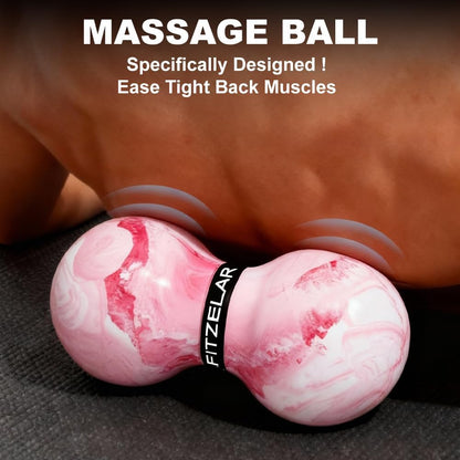 FITZELAR Massage Lacrosse Balls for Myofascial Release, Quality Certification, Massage Deep Tissue for Back and Shoulder, Trigger Point Therapy, Muscle Knots, Relieving Muscle Pain