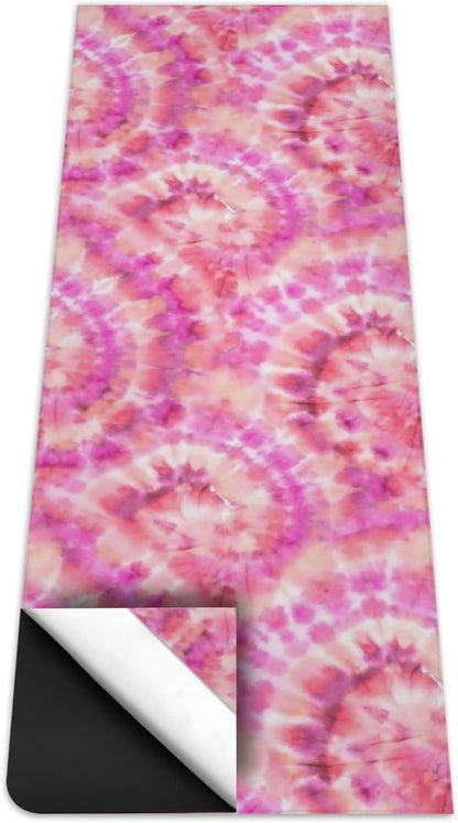 Hot Yoga Mat Towel with Corner Pockets Yoga Towels for Hot Yoga Non Slip with Travel Bag Sweat Absorbent Yoga Blankets Mat Cover for Workout Gym 70"x26" (Mountain-01, 70x26)