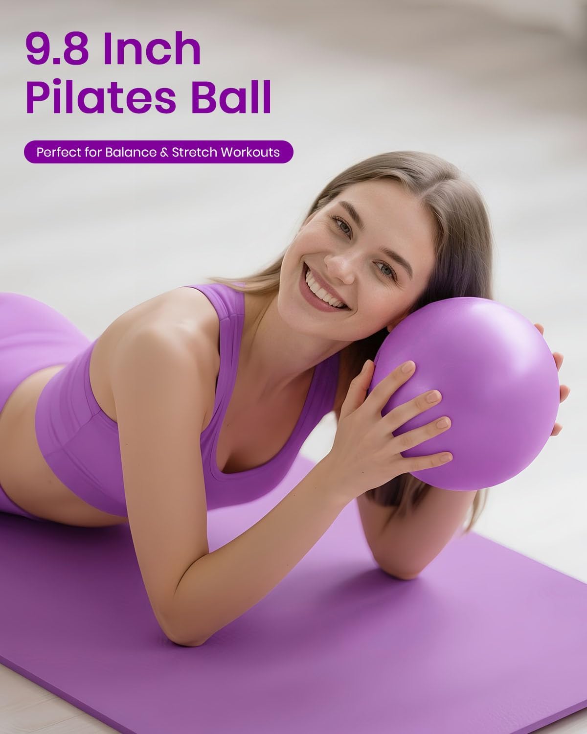 Pilates Ring Set for Women, Home Workout Pilates Equipment with Resistance Bands, 14'' Magic Circle, Mini Ball, Pilates Starter Kit for Strength, Toning and Flexibility