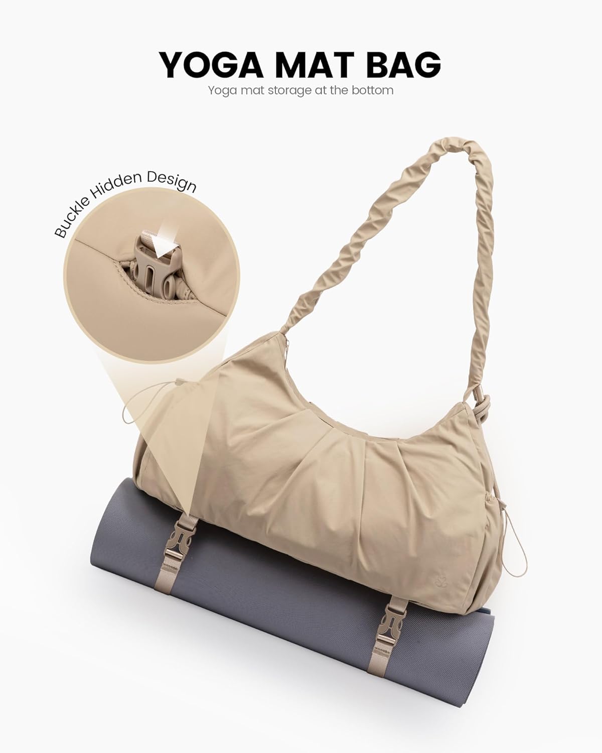 LOVEVOOK Gym Bag for Women, Sports Duffel Bag,Weekender Travel Bag with Wet Pocket, Water Resistant Sports Gym Tote Bags with Hidden Yoga Mat Holder
