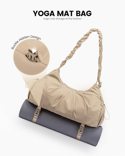 LOVEVOOK Gym Bag for Women, Sports Duffel Bag,Weekender Travel Bag with Wet Pocket, Water Resistant Sports Gym Tote Bags with Hidden Yoga Mat Holder
