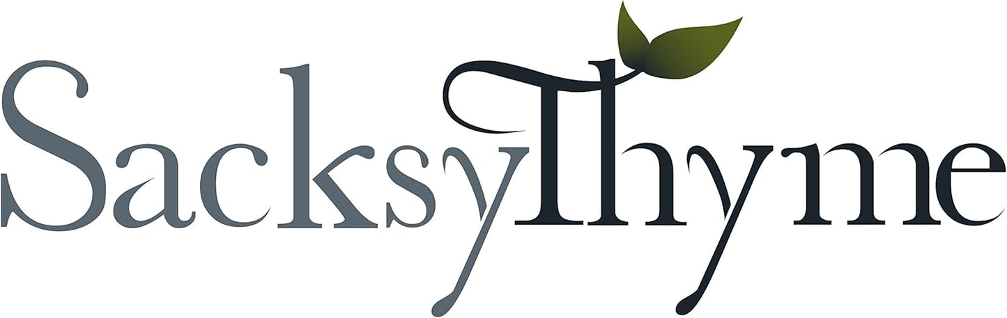 Sacksy Thyme Organic Linen Eye Pillow - Lavender & Flaxseed for Relaxation, Yoga, Stress Relief - Microwavable Heating Pad & Cool Compress - Made in USA - Gifts for Meditation