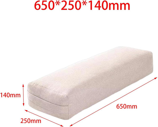 Yoga Bolster Yoga Prop Machine Washable Cover Pillow Meditation Cushion High Elastic Rectangular for Support Restorative Yoga Legs Beginners