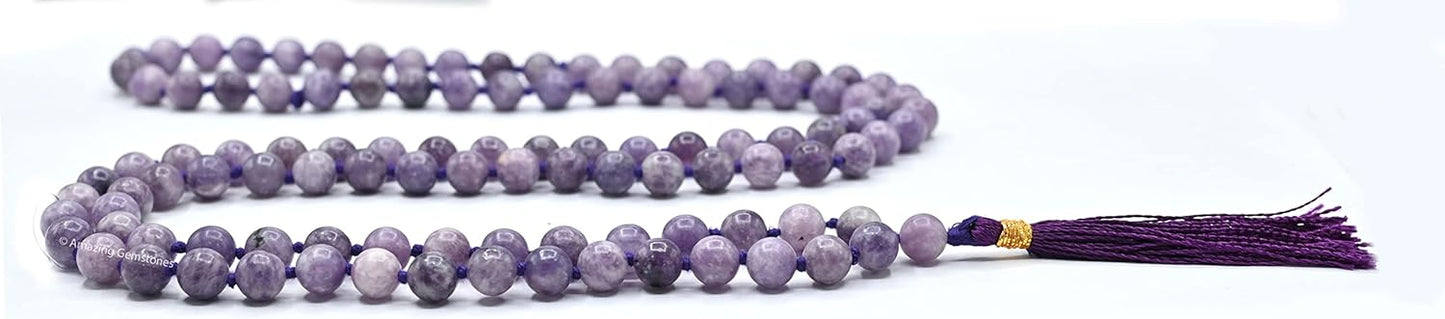 Amazing Gemstone 108 Beads Handmade Mala (Knotted, Rudraksha) - Colors B