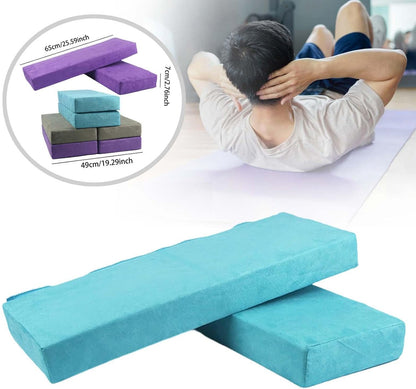 Yoga Bolster Yoga Shoulder Stand Pad for Poses Ergonomic Multipurpose Lightweight Cushion Rectangular Pillow, Blue