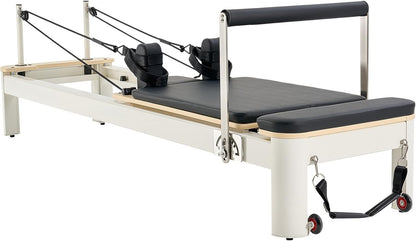 VEVOR Pilates Reformer, Reformer Pilates Machine with Cadillac Trapeze Table or Tower & Mat, Pilates Equipment for Home Workout and Studio, Includes Jump Board，Sitting Box
