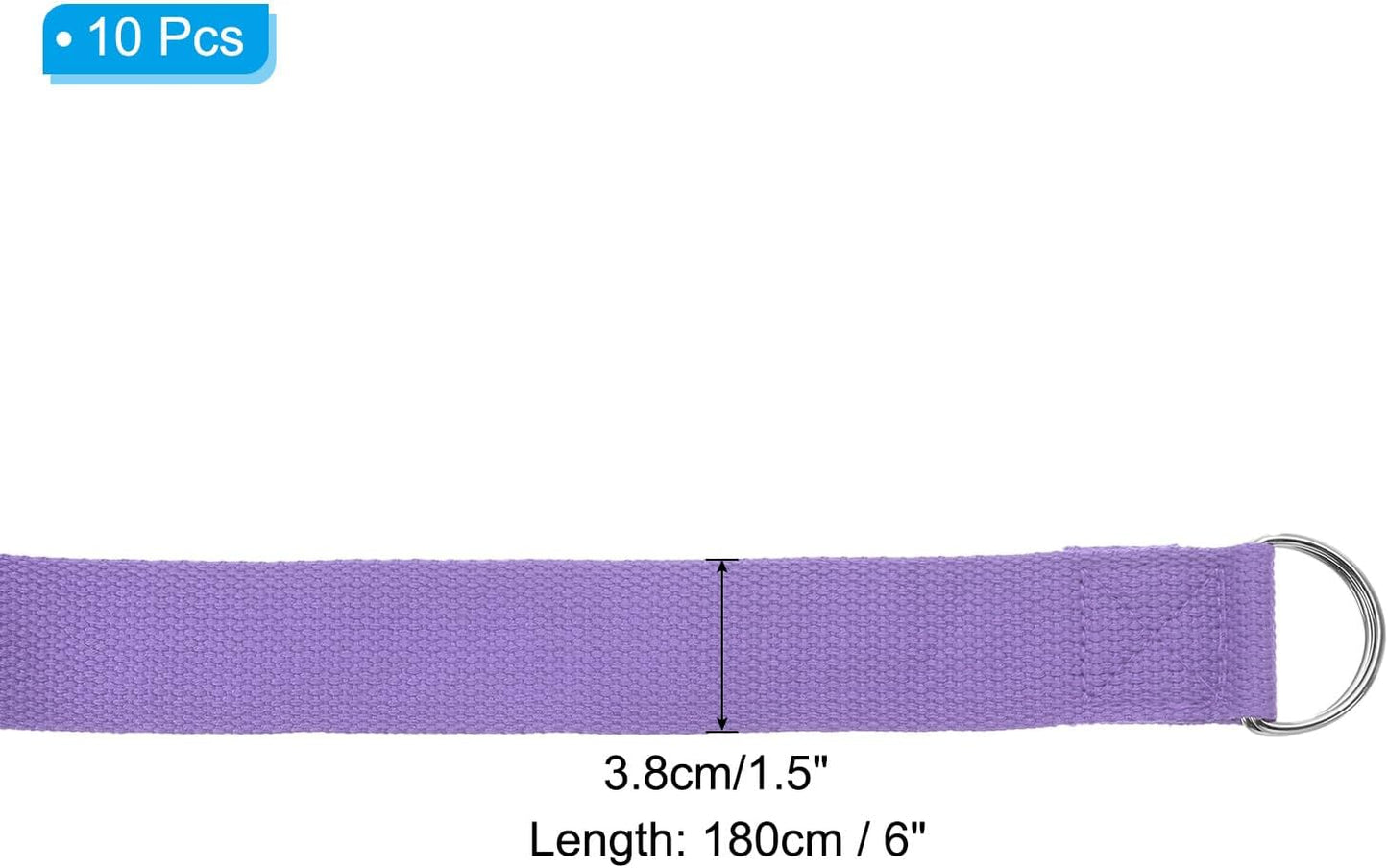 PATIKIL Yoga Strap for Stretching, Cotton Yoga Belt with Adjustable Metal D-Ring Buckle Stretch Band for Fitness Pilates
