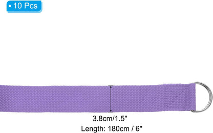 PATIKIL Yoga Strap for Stretching, Cotton Yoga Belt with Adjustable Metal D-Ring Buckle Stretch Band for Fitness Pilates