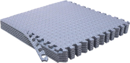HTTMT- 8X(32 Sqft) Pink Gym Floor Mat 24x24 EVA Foam Interlocking Exercise Fitness Puzzle Floor Gym Yoga Mat Workout Pad [P/N: MTET-HOME012-8PC]