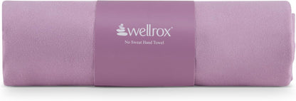Wellrox Microfiber Yoga Hand Towel – Super Soft, Quick-Dry, Non Slip Yoga Towel for Hot Pilates, Gym & Workouts (26.5" x 16", Lavender)
