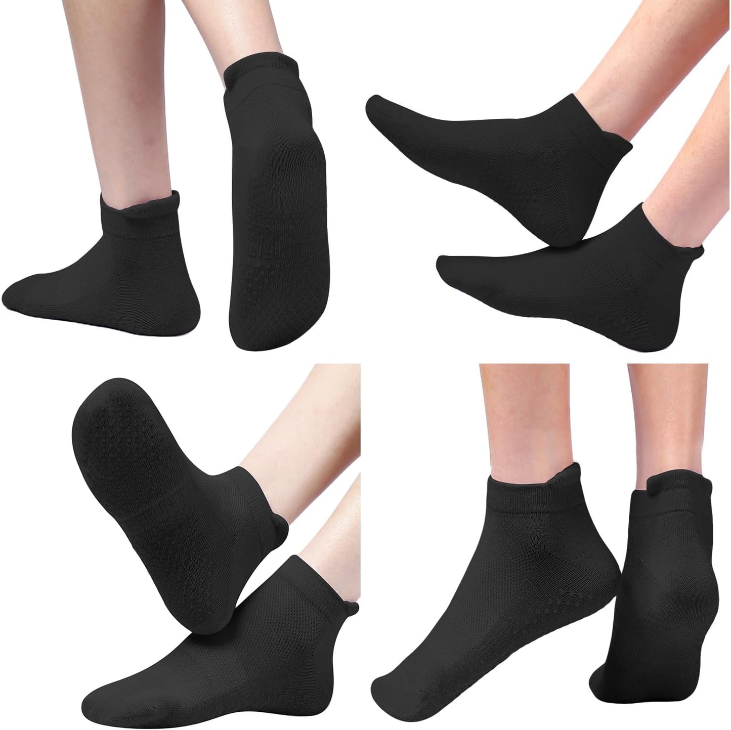 Acetin 4 Pairs Grip Socks Pilates Socks for Women